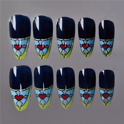 Stained Glass Inspired Press-On Nails Acalora