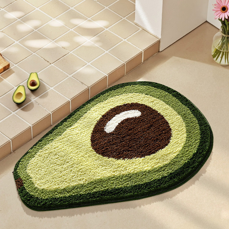 Playful Fruit-Themed Bath Rug