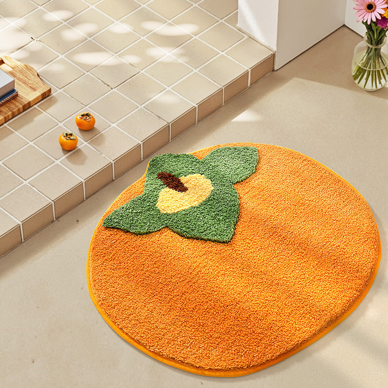 Playful Fruit-Themed Bath Rug