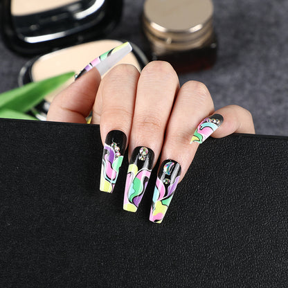 Creative wave pattern artificial nails Acalora