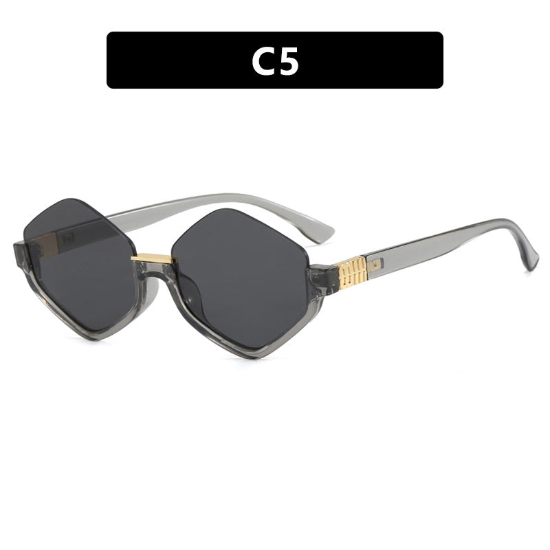 Women's fashionable sunglasses with trendy hexagonal frame and protective lenses Bowlift