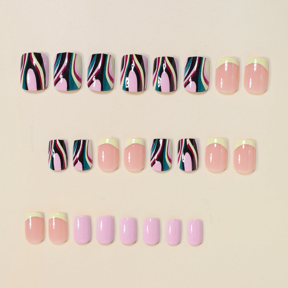 Artistic French Tip Nail Design Acalora