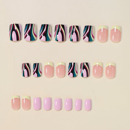 Artistic French Tip Nail Design Acalora