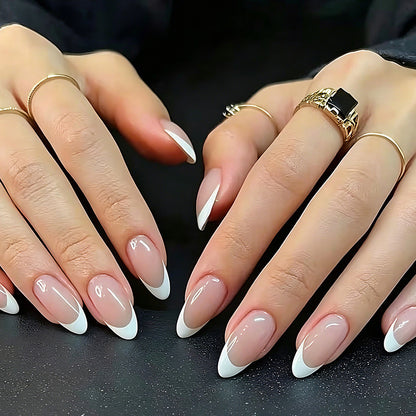 Acrylic Nail Set with Elegant French Tip Acalora