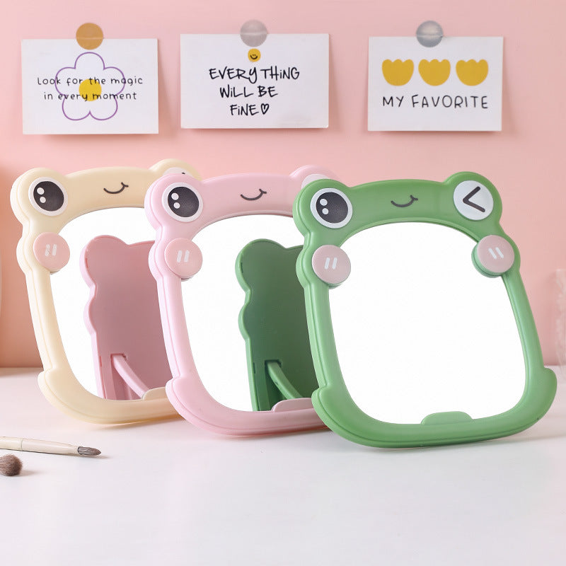 Cute Frog-Themed Handheld Mirror