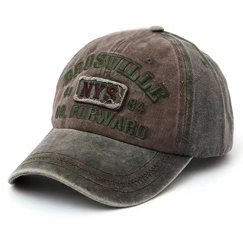 Men's Distressed Vintage-Inspired Baseball Cap Bowlift