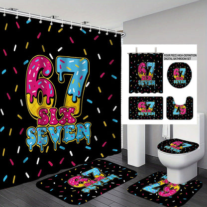 Colorful Dessert-Themed Bathroom Set