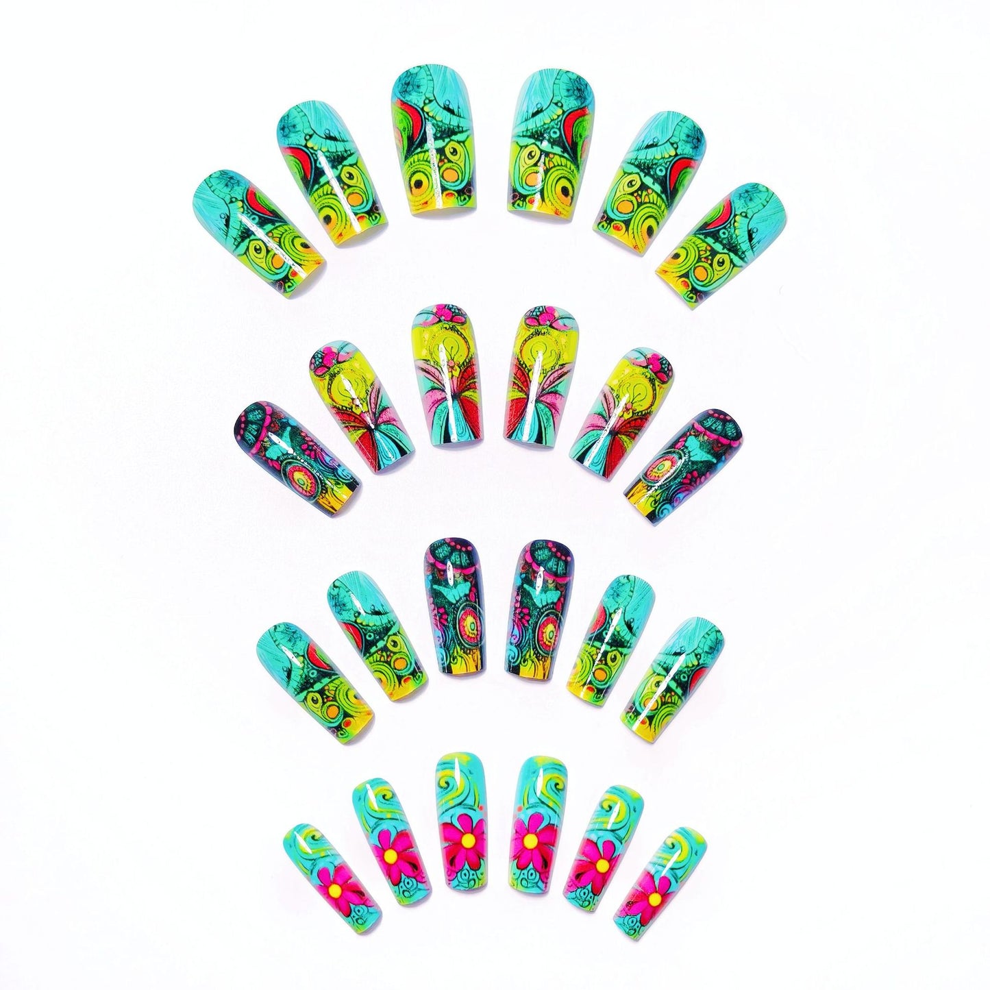 3D Artistic Floral Nail Art Acalora
