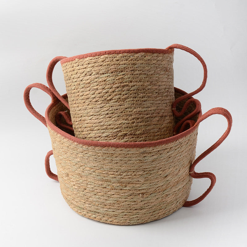 Handwoven Decorative Basket Made of Natural Materials Acalora