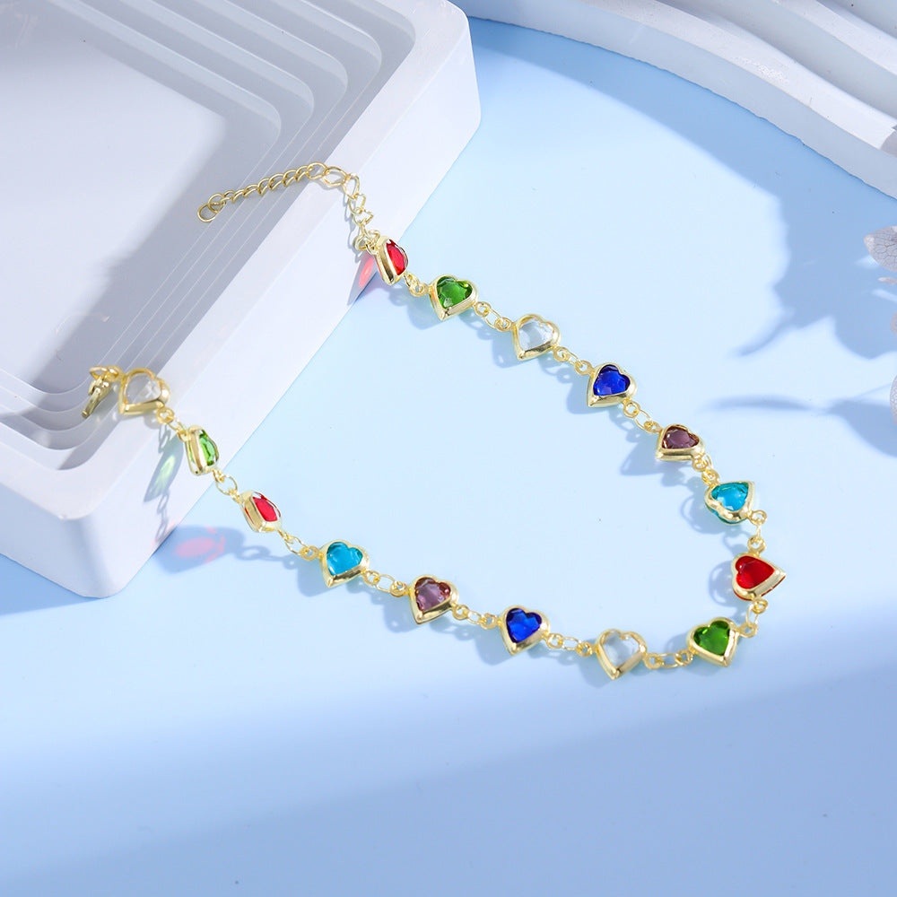 Heart-Shaped Charm Bracelet Acalora