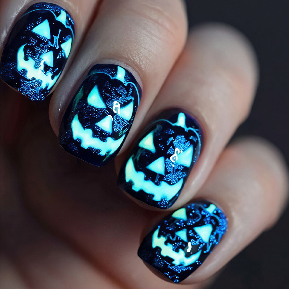 Halloween Glow-in-the-Dark Press-On Nail Art Acalora