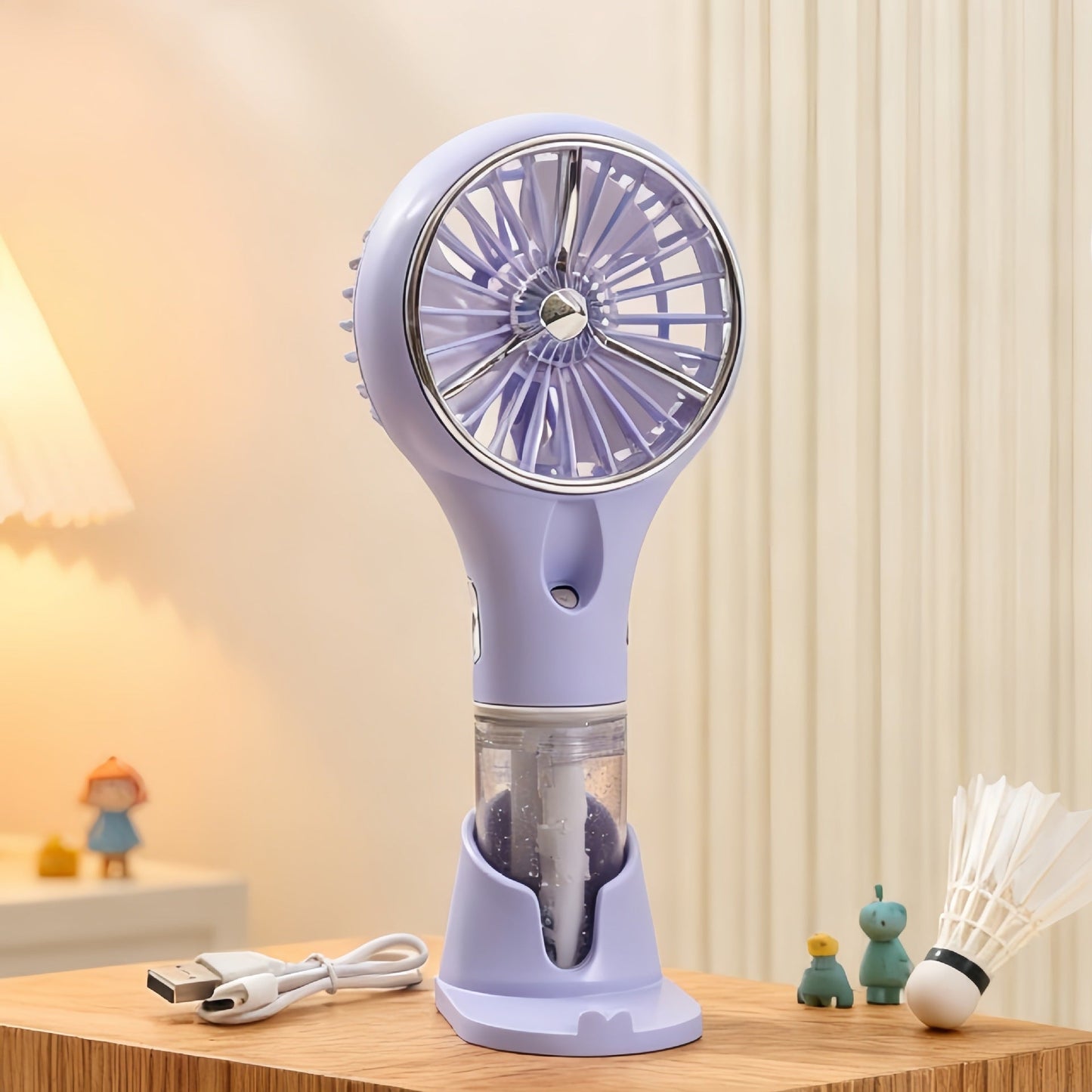 Unisex Portable Spray Hand Fan with USB Charging Function and Ergonomic Design Brehn