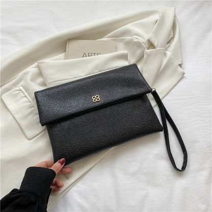Elegant Textured Wristlet Clutch Acalora