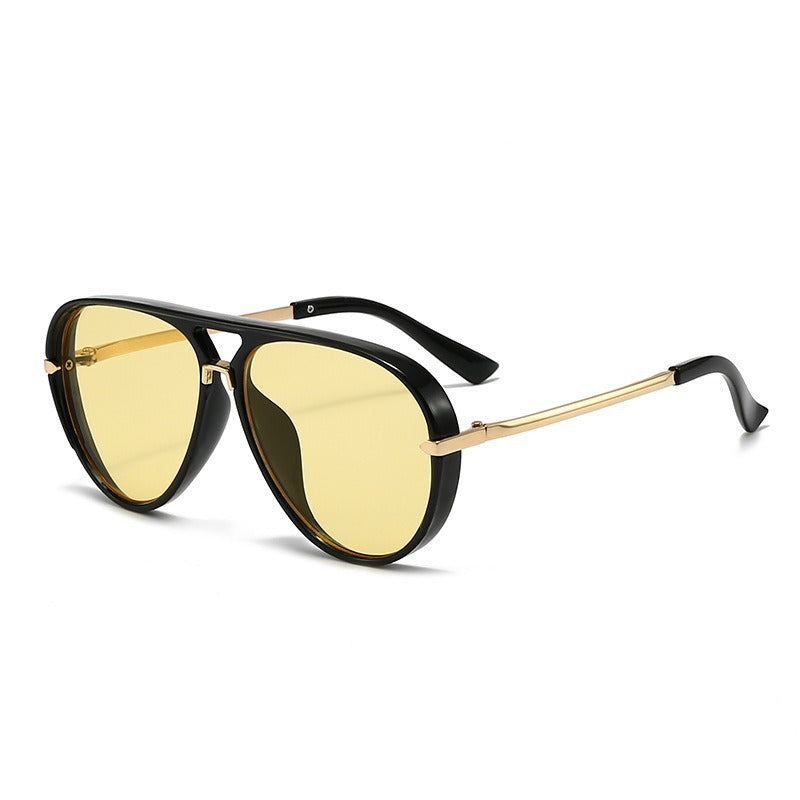 Women Pilot Sunglasses with Modern Metal Frame and UV Protection Bowlift