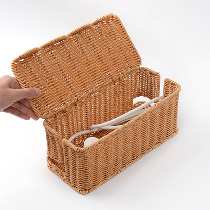 Storage Box Made of Woven Rattan Acalora