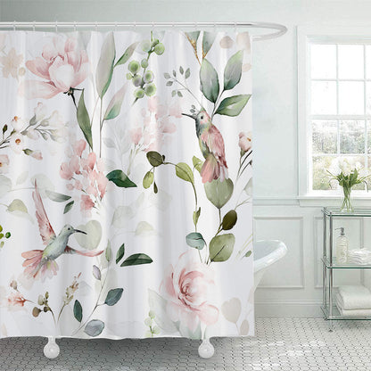 Floral Patterned Shower Curtain
