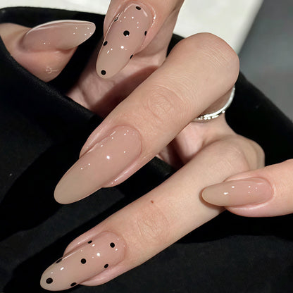 Elegant Long Almond Press-On Nail Art Acalora