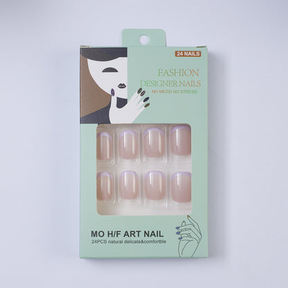Artificial nails with high-gloss finish and elegant contours Acalora