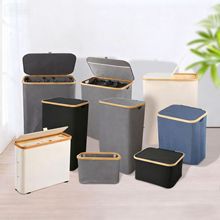 Elegant laundry bin with removable lid and inner bag Acalora