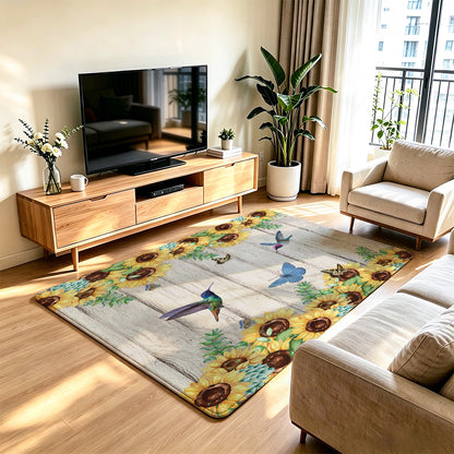 Unisex Artistic Floral Area Rug
