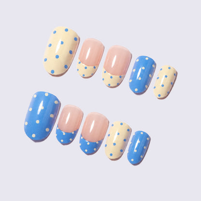Fun Polka Dot Press-On Nail Set Acalora