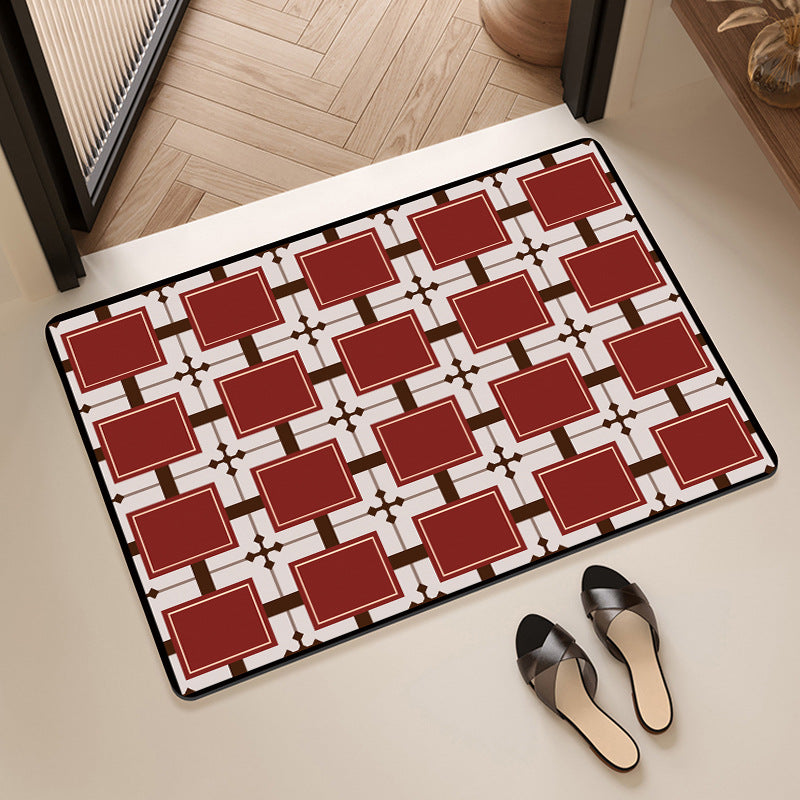 Geometric Pattern Bath Mat Acalora