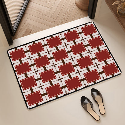 Geometric Pattern Bath Mat Acalora