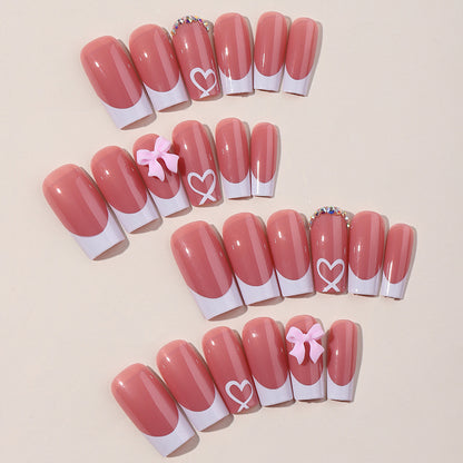 Premium French Tip Press-On Nails Acalora