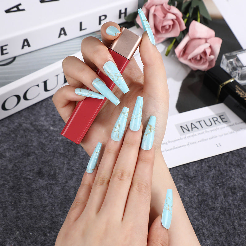 Artificial nails in elegant geometric design Acalora