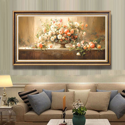 Vintage Flowers Ge framed Wall decoration