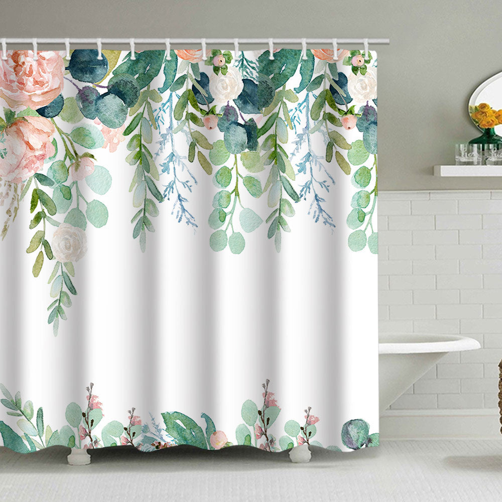 Floral Lavender Pattern Shower Curtain