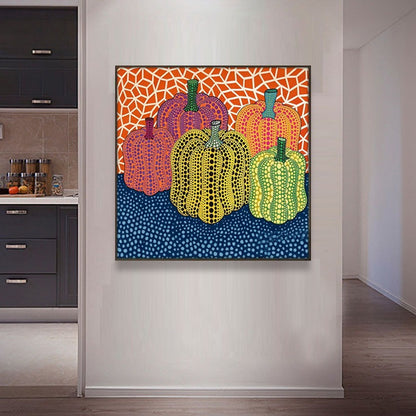 Artistic Pumpkin Canvas Wall Decoration