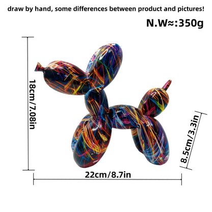Colorful Balloon Dog Sculpture Acalora