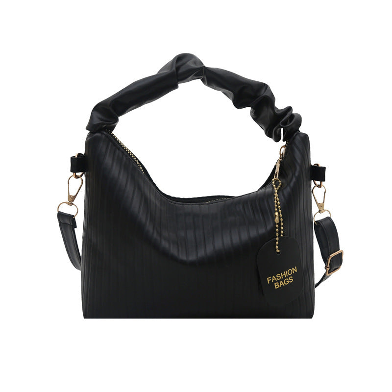 Ribbed Texture Shoulder Bag Acalora