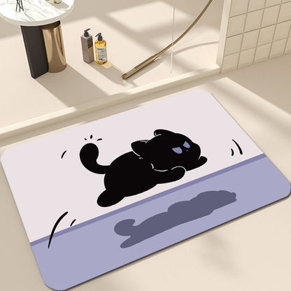 Cute Cat Design Bath Mat