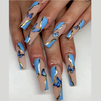 Artificial nails with creative floral designs Acalora