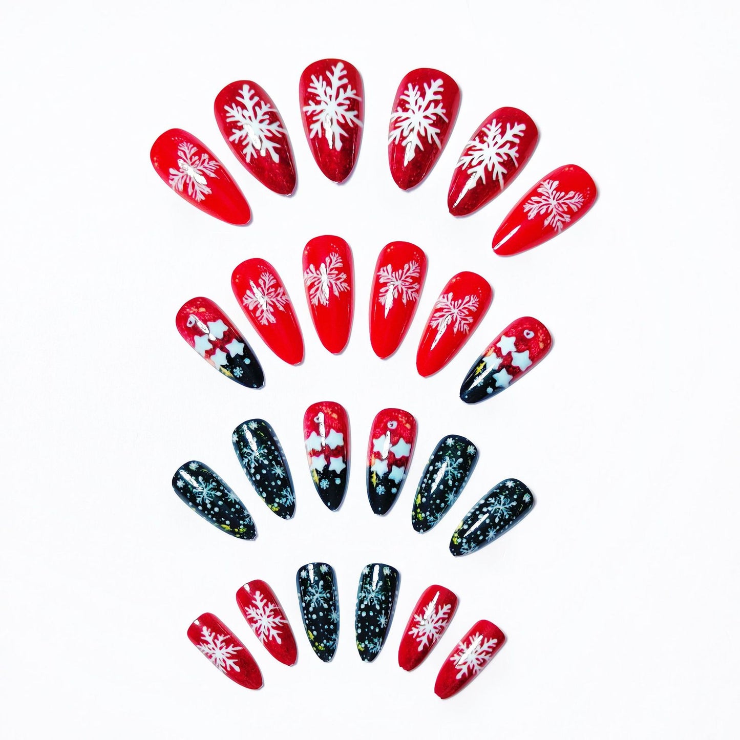 Festive Snowflake Nail Art Acalora