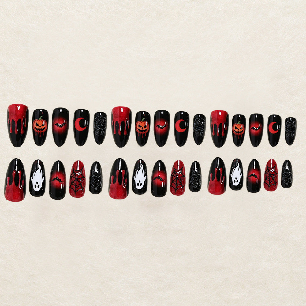 Festive Halloween-Themed Nail Art Set Acalora