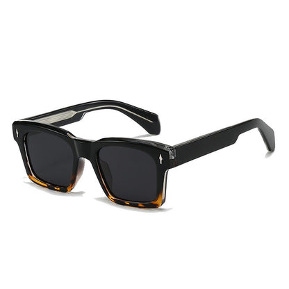 Women's Fashion Square Sunglasses with Trendy Transparent Frame Bowlift