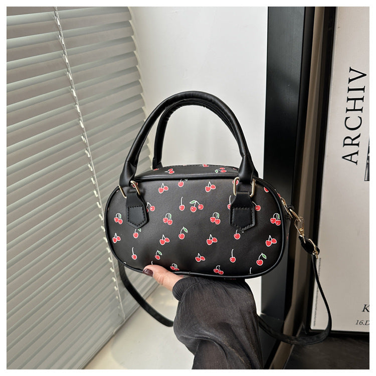 Playful Cherry Print Mini Handbag Acalora