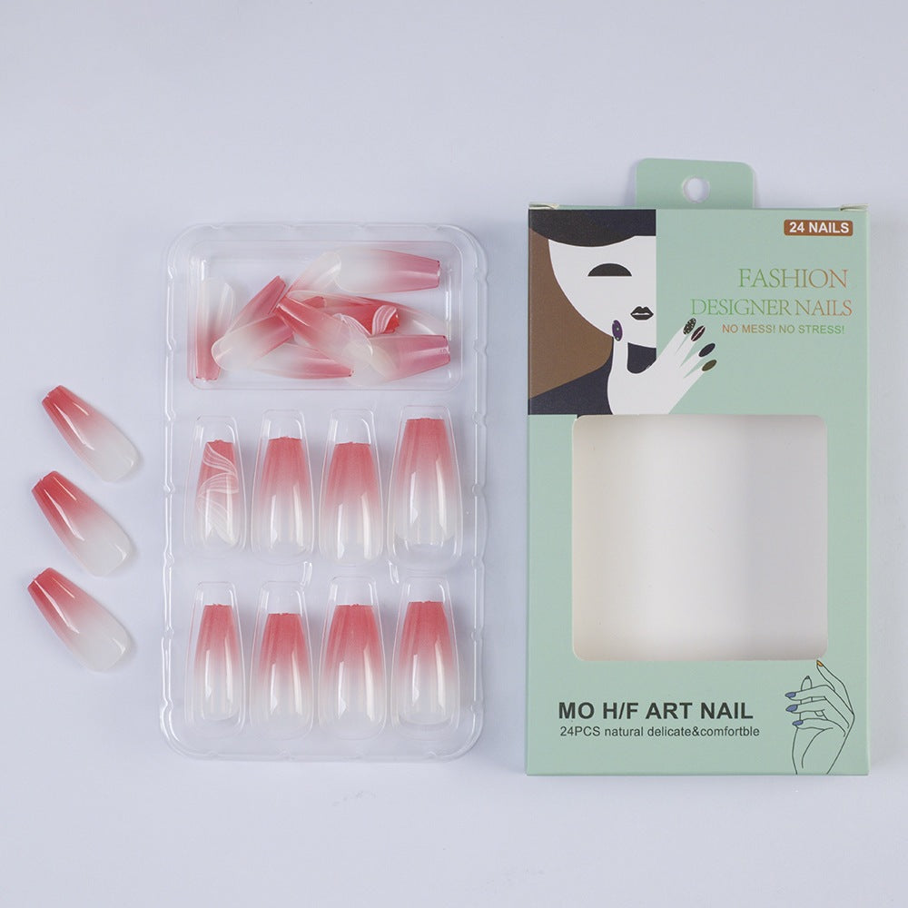 Art nails with elegant ombre and floral pattern Acalora