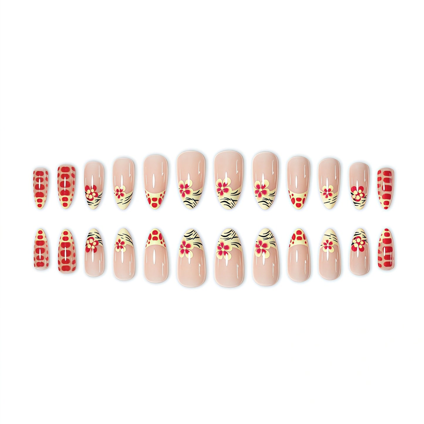 Floral Nail Art Press-On Set Acalora