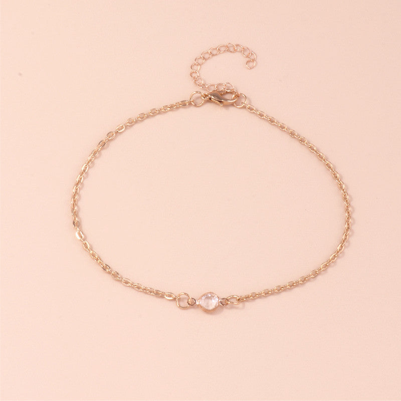 Elegant Minimalist Chain Anklet Acalora