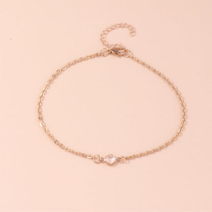 Elegant Minimalist Chain Anklet Acalora