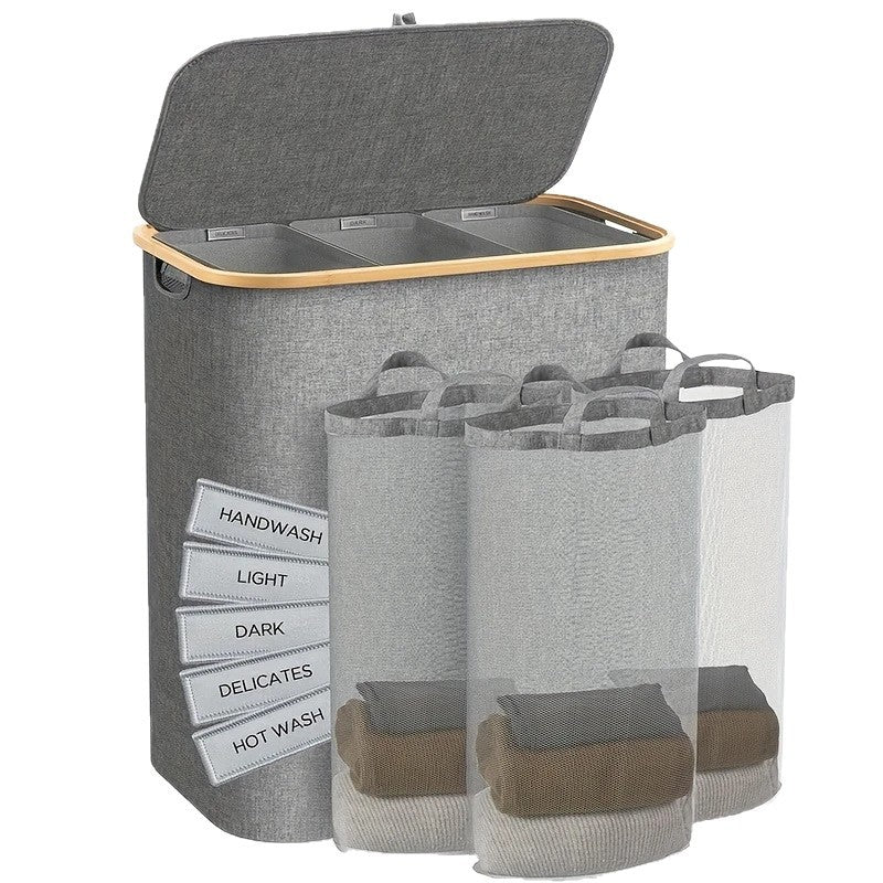 Multifunctional laundry storage box with bamboo lid Acalora