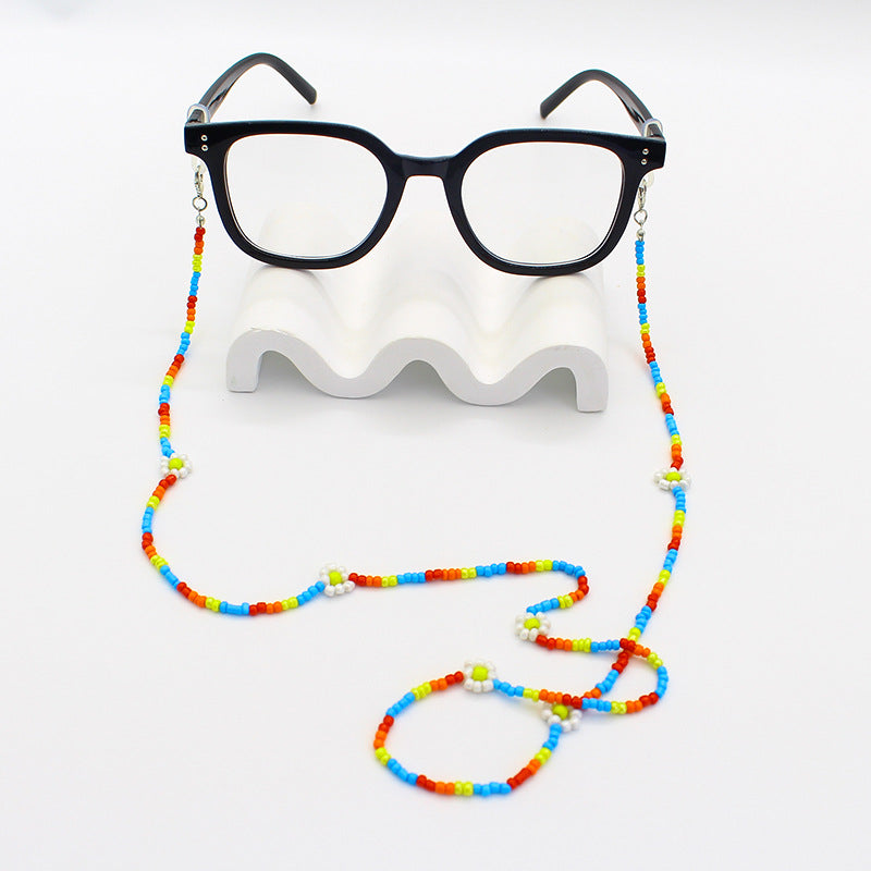 Floral Beaded Eyewear Chain Acalora
