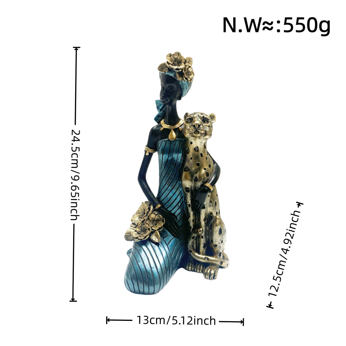 Elegant sculpture with leopard casting Acalora