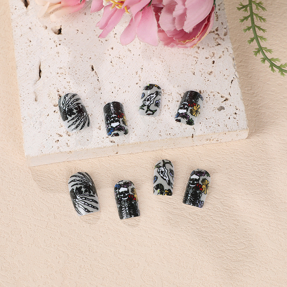 Creative Skeleton Nail Design Acalora