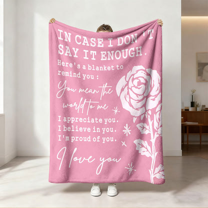 Unisex Inspirational Message Fleece Blanket