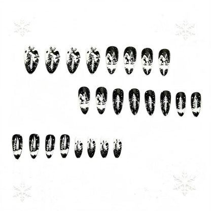 Snowy Winter-Themed Nail Art Acalora